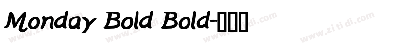 Monday Bold Bold字体转换